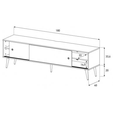 Тумба для ТВ Sonorous RTR 180 WHT VIC